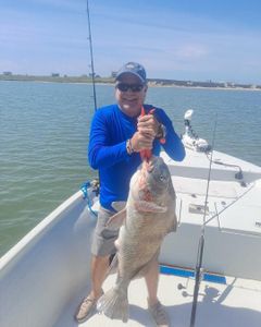 Angler with a big fish in Port O'Connor