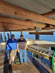Two people fishing in Texas