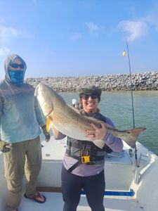 Two anglers fishing in Port O'Connor