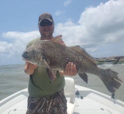 One black drum fish caught in Port O'Connor