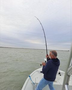 Person fishing in Port O'Connor