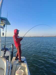 Person fishing in Port O'Connor