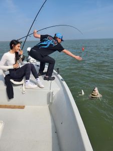 two people fishing in texas