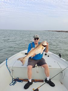 Lone angler fishing in Port O'Connor