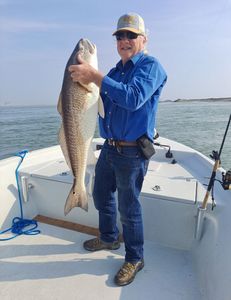 A lone angler fishing in Texas