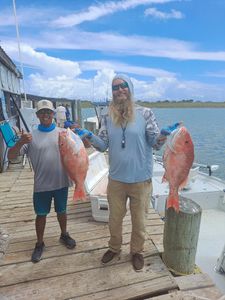 Two anglers fishing in Port O'Connor