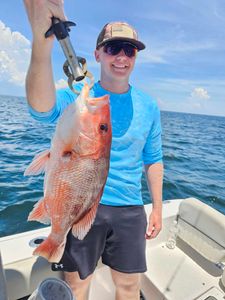 Red snapper caught on fishing charter in Orange Beach Alabama