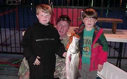 The Boys Caught A Big One! Striped Bass! 
