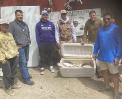 Six people enjoying a fishing and hunting adventure in TX