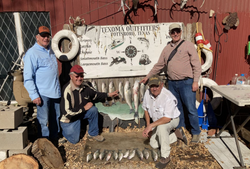 4 people enjoying a great fishing and hunting trip in Pottsboro