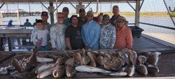 Group of 10 people fishing in TX