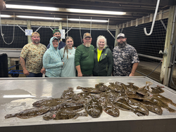 Solid flatfish action today! Clear skies made for perfect fishing conditions.