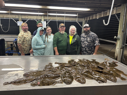 Great day of flatfish action at the cleaning station! Multiple techniques paid off.