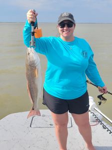 Lone Angler Reels in Catch at Matagorda