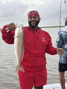 Beautiful Matagorda redfish brought to the boat!