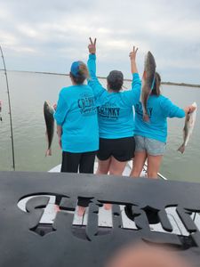 Three redfish caught in Matagorda, Texas