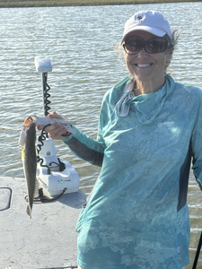 Nice speckled trout using jigging technique today!