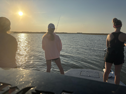Perfect evening for jigging and light tackle fishing on calm waters.