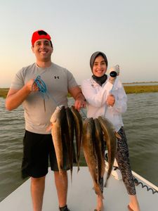 Three impressive fish caught in Matagorda, Texas