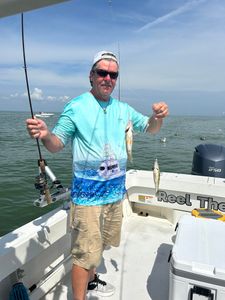 Angler with fishing gear, Ohio location