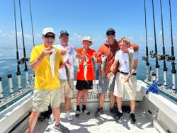 5 people fishing with rods in Ohio