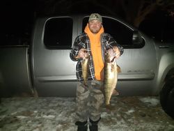 2 big fish caught while fishing and hunting in ON