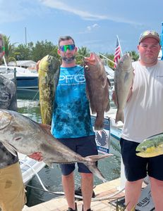 Five big fish caught while fishing in FL