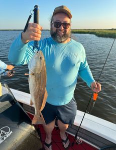 A person fishing in New Orleans