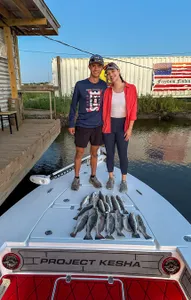Two people fishing in LA