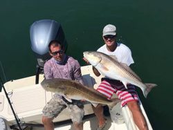 Two anglers fishing on the waters of VA