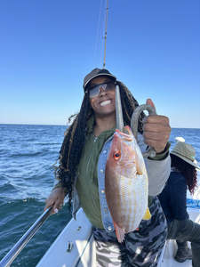 Nice lane snapper from our Port Orange adventure! Clear skies made for exciting fishing conditions.