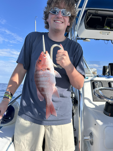 Snagged a Red Snapper on a partly cloudy day with storms brewing!