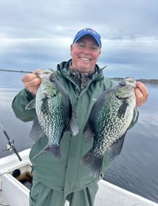 Two crappie fish caught fishing in Port Orange