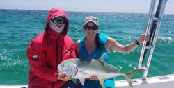 Two people fishing in Destin