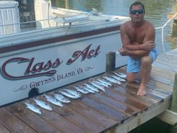 Fishing enthusiast enjoying the outdoors at Gwynn Island