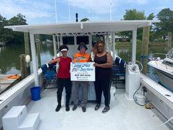 Three people fishing in Virginia