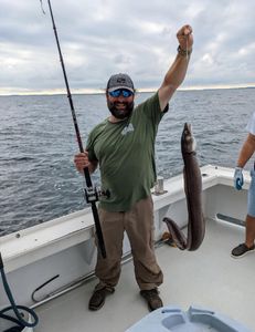 Angler with 22-inch fish caught at Gwynn Island