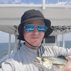 One angler fishing on Gwynn Island
