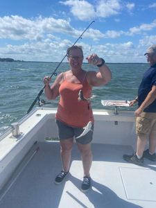 Person fishing on Gwynn Island