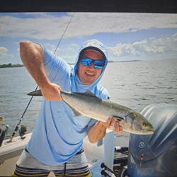 A bluefish caught while fishing in Watertown