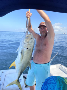 A Crevalle Jack, a 29-inch fish, caught while fishing in Panama City
