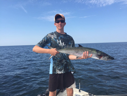 Catch of the day: a large King Mackerel fish caught while fishing in Panama City
