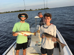 Two redfish, 22 inches, caught while fishing in Panama City
