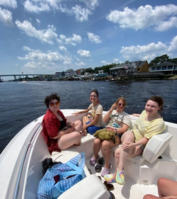 Four anglers enjoying a fishing trip in Myrtle Beach