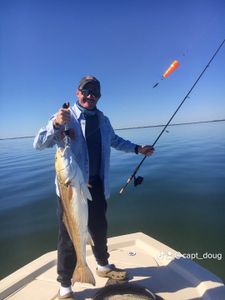 Angler holding large fish in Corpus Christi, Texas