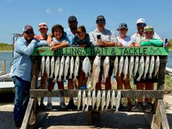 9 people fishing on a tour in Corpus Christi