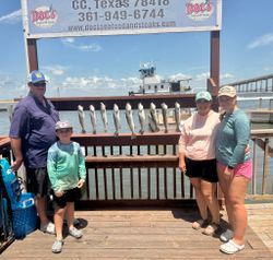 Two spotted weakfish caught during a fishing tour in TX
