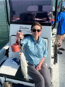 One person fishing in Corpus Christi