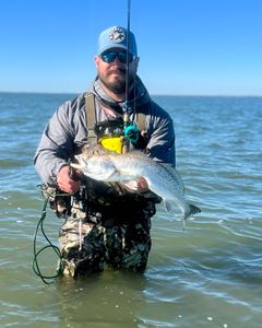 Lone angler fishing in TX