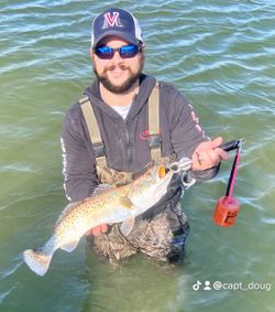 Spotted weakfish caught while fishing in Corpus Christi